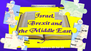 Israel, Brexit and the Middle East - Update July 2016 Lismore Video post