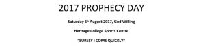 Adelaide 2017 Bible Prophecy Day Study Series