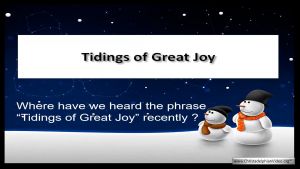 Tidings of great Joy
