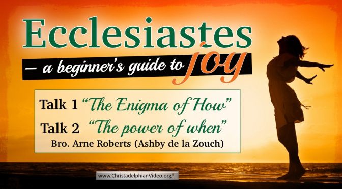 “Ecclesiastes – a beginner’s guide to joy”: Rockingham Forrest Study Event (24.4.21)
