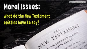 Moral Issues: What do the New testament epistles have to say?