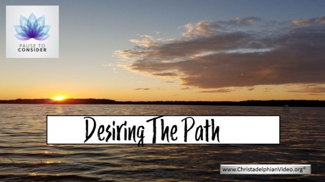 Pause to consider: Desiring The Path